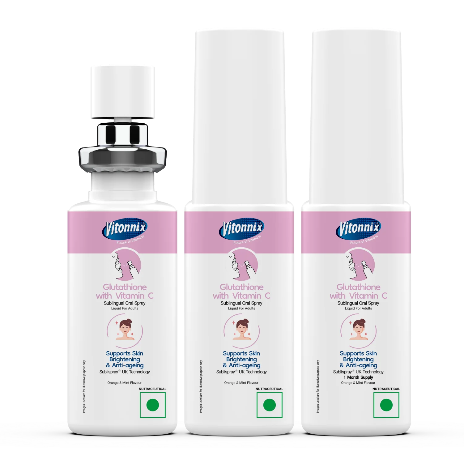 Glutathione Sublingual Spray for Skin Brightening – 30 Days Supply