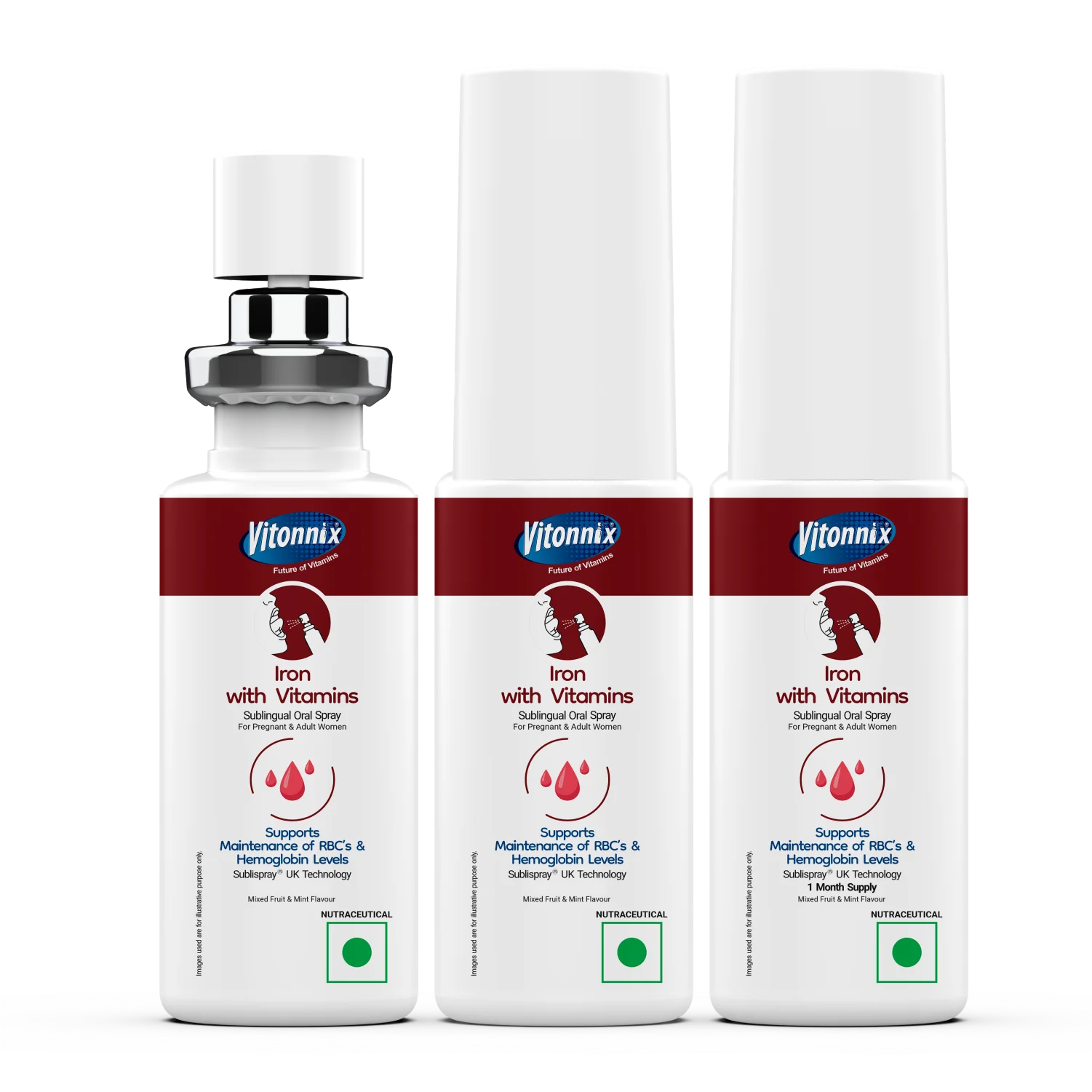 Iron Boost & Anemia Support for Women Sublingual Spray - 30 Days Supply