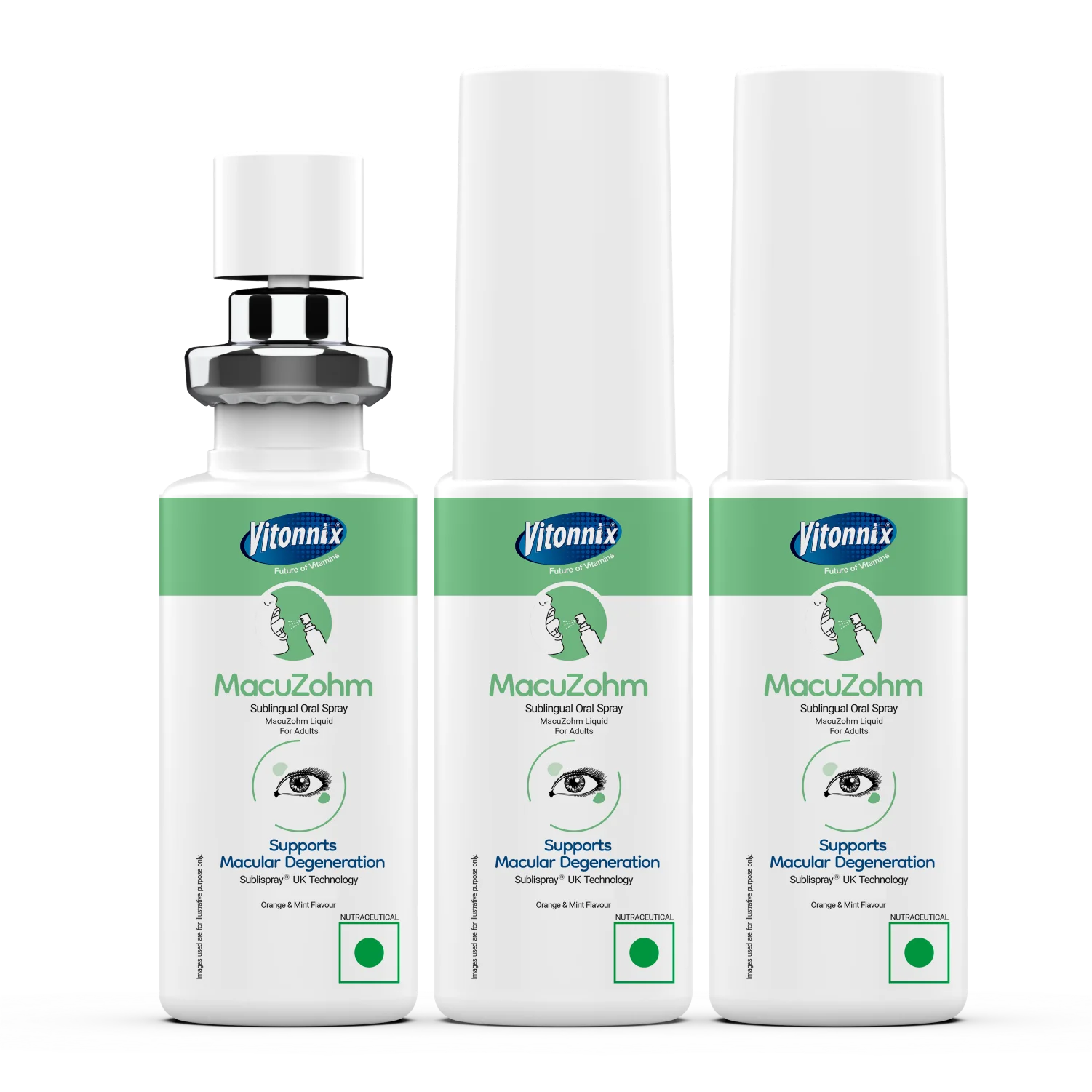MacuZohm Sublingual Spray for Eye Strain & Screen  Protection – 30 Days Supply