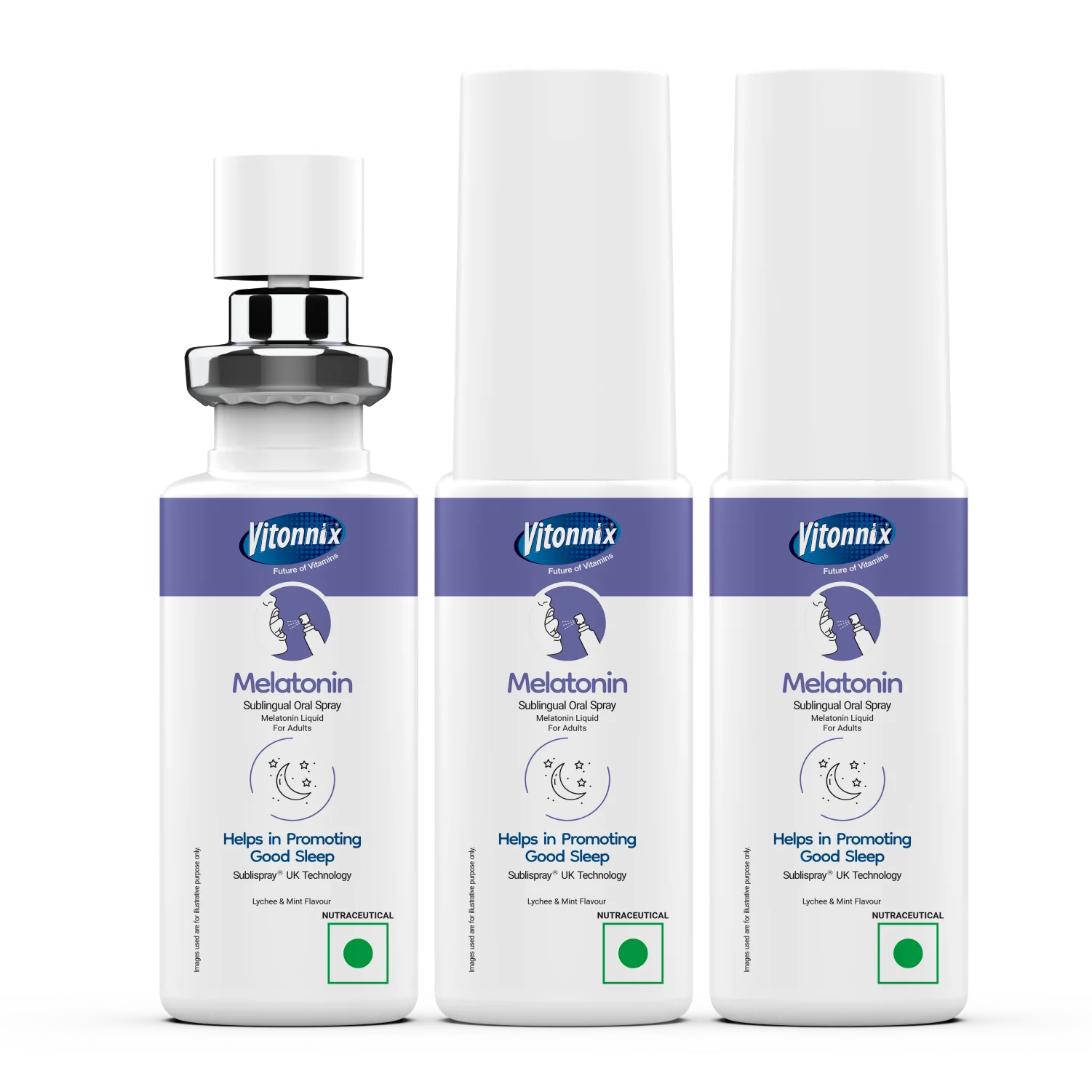 Melatonin Sublingual Spray for Deep Sleep - 60 Days Supply
