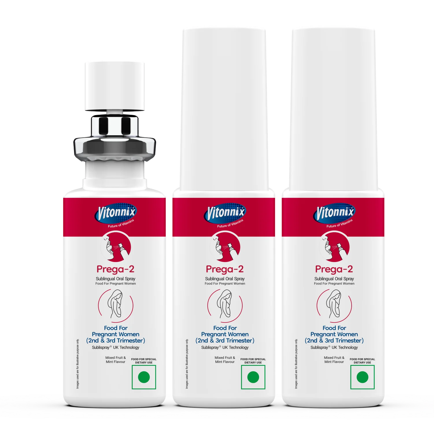 Second & Third Trimester Support (Prega - 2 ) Sublingual Spray – 30 Days Supply