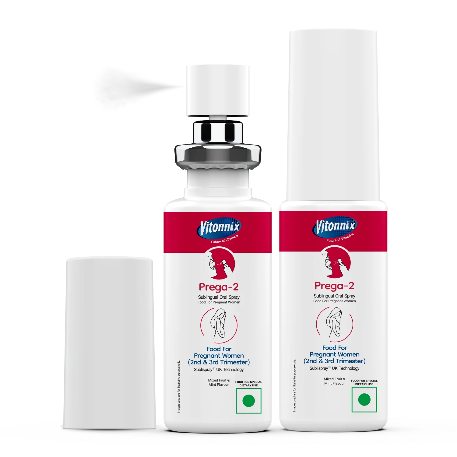 Second & Third Trimester Support (Prega - 2 ) Sublingual Spray – 30 Days Supply