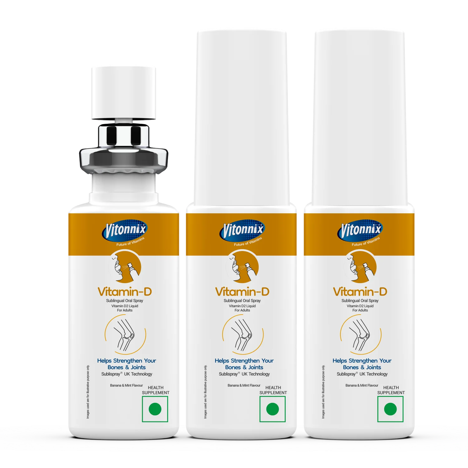 Weak Bones & Back Pain Support (Vitamin D) Sublingual Spray - 30 Days Supply