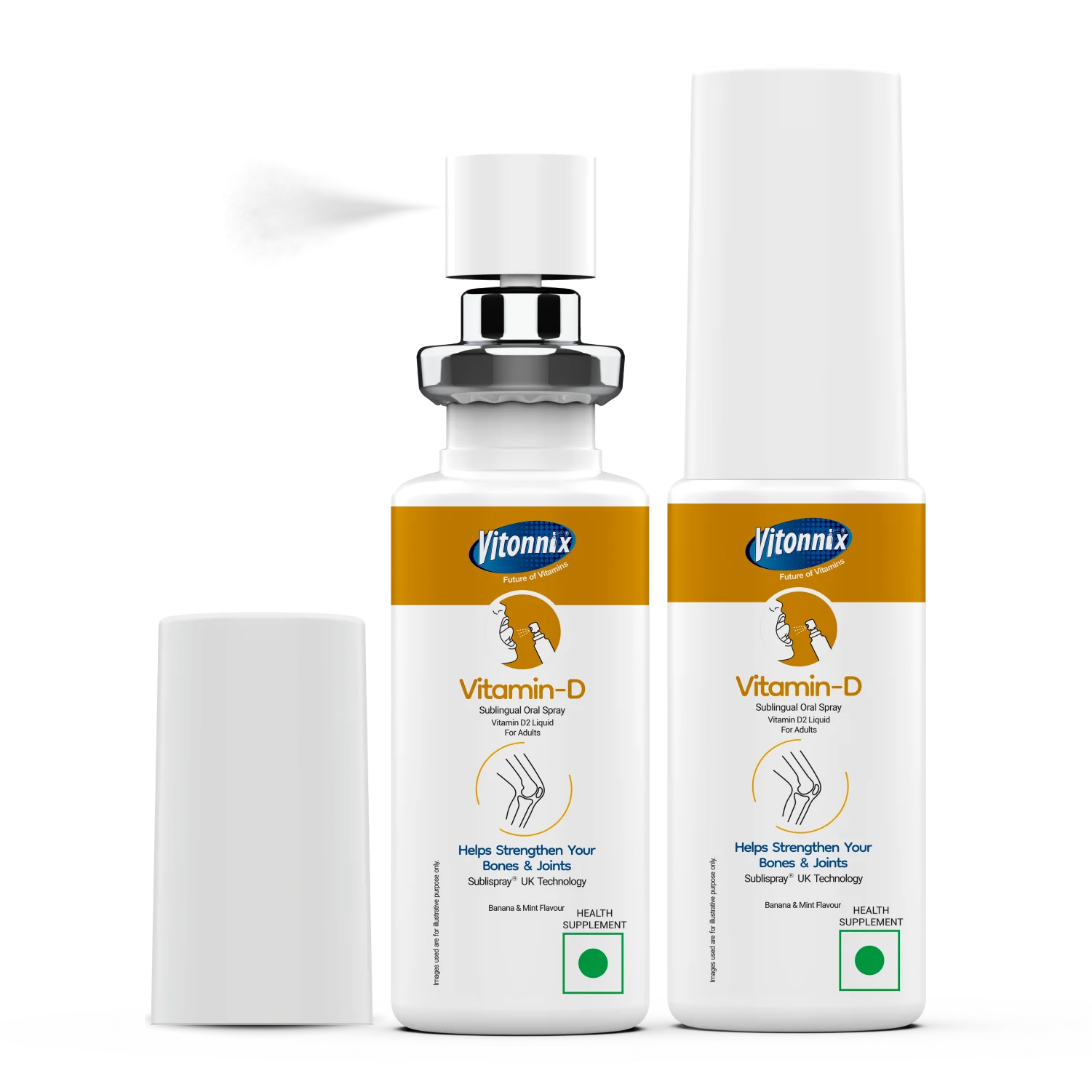 Weak Bones & Back Pain Support (Vitamin D) Sublingual Spray - 30 Days Supply