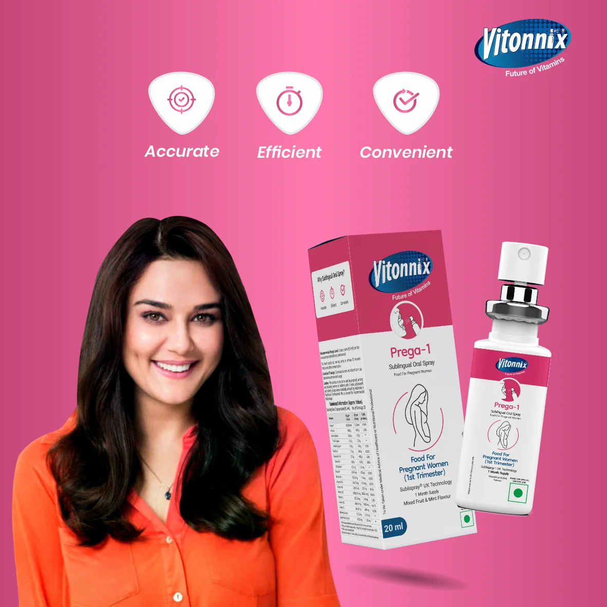Vitonnix Prega 1 Sublingual Oral Spray