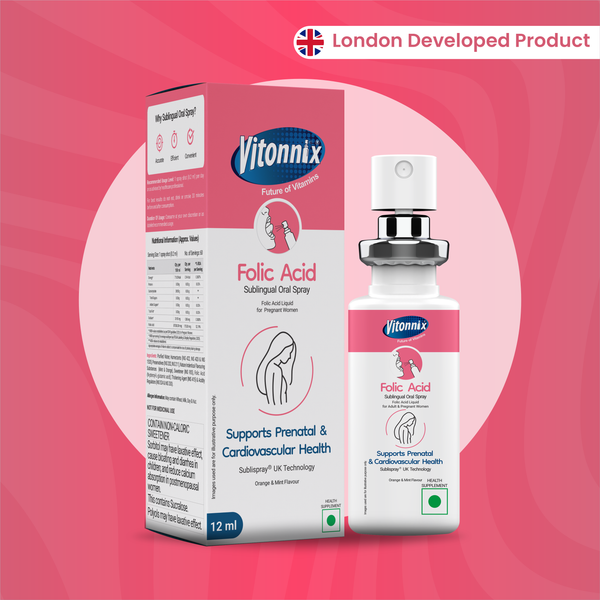 For Mums-to-be: Folic Acid Sublingual Spray - 60 Days Supply