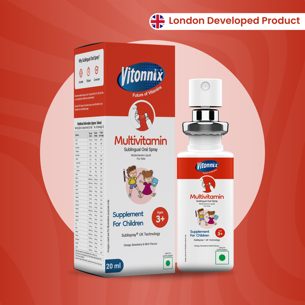 Kids Growth & Brain Development (Multivitamin 3+) Sublingual Spray – 30 Days Supply