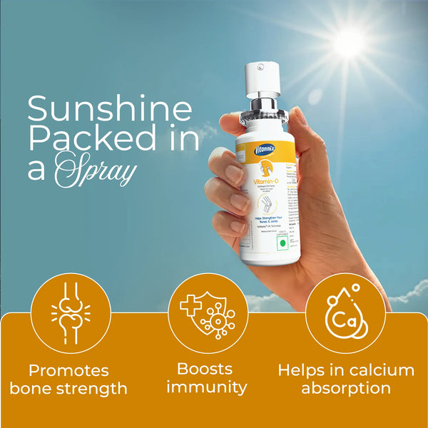 Weak Bones & Back Pain Support (Vitamin D) Sublingual Spray - 30 Days Supply
